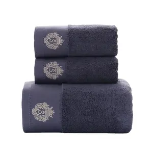 בסיטונאות 3 1 מיקרופייבר אמבט מגבת סט-עבה מלון יוקרה אמבטיה מגבת סט של 3 חתיכה עם מותאם אישית לוגו ואריזה אישית
