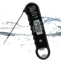Thermomètre numérique étanche en plastique avec écran LCD, alimenté par piles, pour la cuisine, la cuisson, la friture et la mesure de la température des steaks