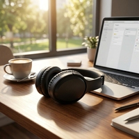 Casque sans fil pliable J&Y, circum-auriculaire, 5.4 HiFi, basses profondes, son surround, 30H d'autonomie, charge Type-C, téléphone, ordinateur portable, tablette