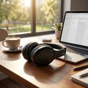 Audífonos Inalámbricos Plegables J&Y Over-Ear 5.4 HiFi con Bajos Profundos y Sonido Envolvente, 30 Horas de Reproducción, Carga Tipo-C para Teléfono, Laptop y Tablet - Product Image 6