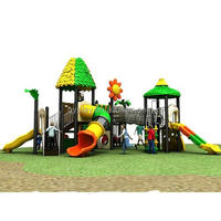 Tobogán Combinado de Plástico de Alta Calidad para Exteriores, Doble Tobogán Pequeño con Diseño de Doctor, para Jardín de Infancia