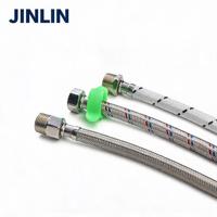 Tuyau flexible en acier inoxydable tressé JINLIN, raccord en cuivre pour l'alimentation en eau, raccord de plomberie haute pression pour robinet et toilettes