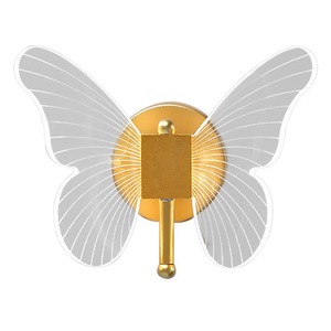 Nordischer Stil <span class=keywords><strong>LED</strong></span> Schlafzimmer Wandleuchte Warm Romantisch Eisen Touch-Steuerung Dimmbar Hochzeitszimmer Dekoration Hintergrund Schmetterling - Product Image 5