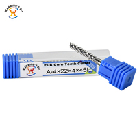 Fraise de défonceuse CNC Warrior's Bit de haute précision avec revêtement AlTiN/TiN, queue de 4 mm, pour fraisage de PCB à dents en épi, ODM/OEM