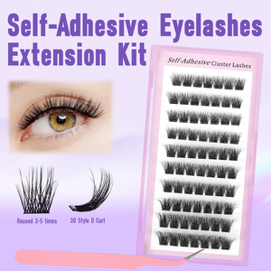 ขนตาปลอมแบบติดเอง ไม่ต้องใช้กาว DIY กดติดง่าย ขนตาแบบเส้นต่อเส้น รับผลิตแบรนด์ส่วนตัว - Product Image 3