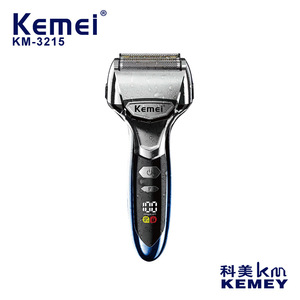Rasoir électrique Kemei KM-3215, étanche, rechargeable par USB, affichage numérique, rasoir pour homme, corps en métal - Product Image 3