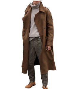 Vendita calda cappotto lungo Trench da <span class=keywords><strong>uomo</strong></span> <span class=keywords><strong>giacca</strong></span> di lana <span class=keywords><strong>Tweed</strong></span> - Product Image 2