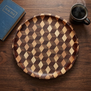 <span class=keywords><strong>Plato</strong></span> Redondo Japonés de Madera de Acacia y Fresno para Cena, Frutas y Postres, en Oferta - Product Image 5