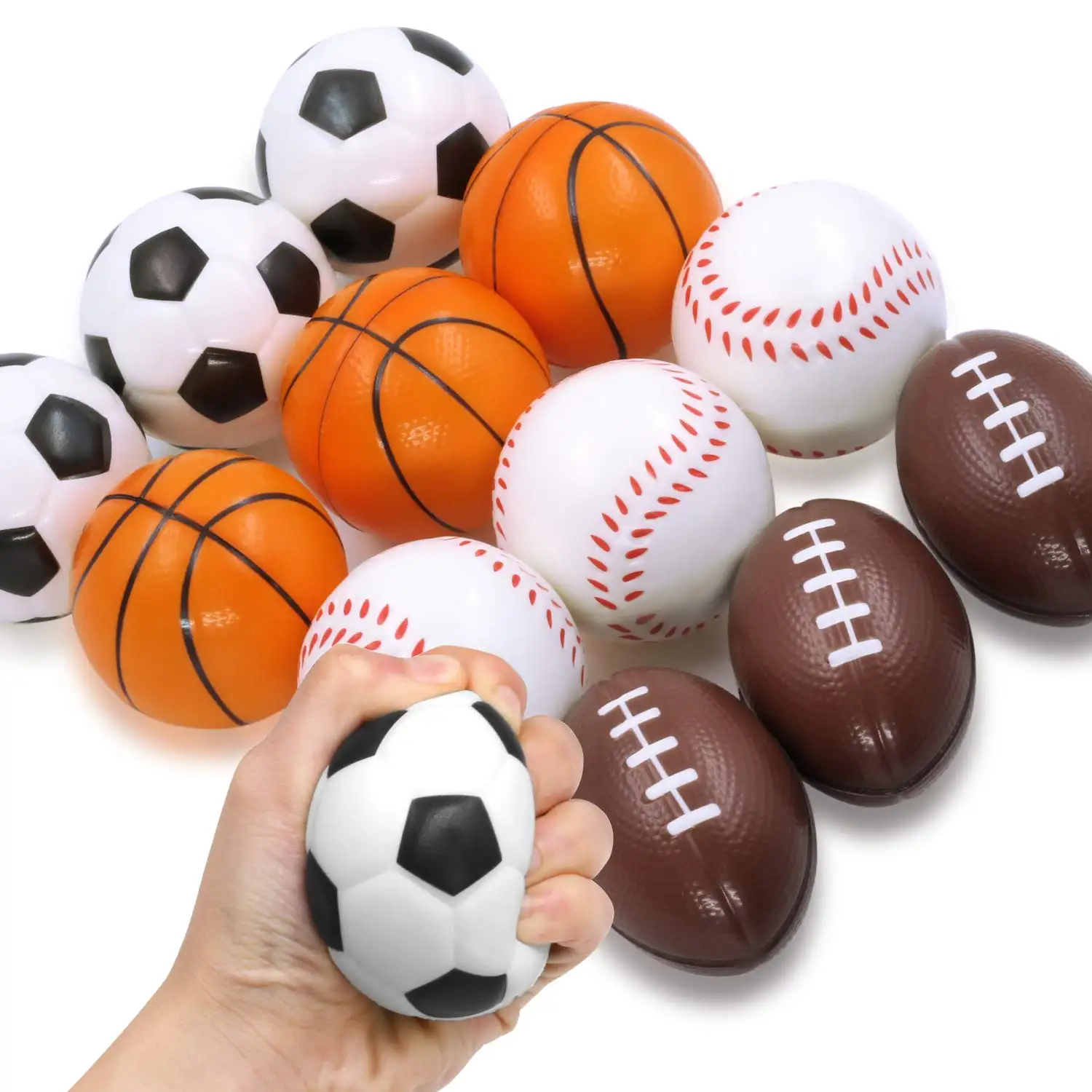 High end personalizado futebol anti stress squeeze brinquedos esportes bola com logotipo