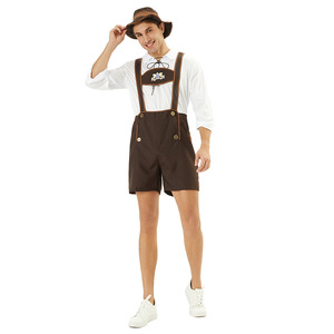 Disfraz de Cervecero Bávaro para Hombre, Oktoberfest de Múnich, Uniforme de Halloween, Color Marrón, Tallas M-3XL, Disfraz Masculino Adulto - Product Image 2