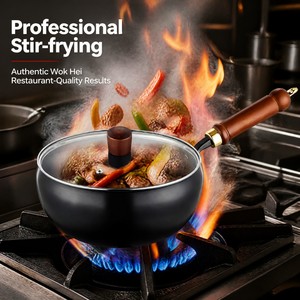 Heavy Duty Traditional Chinese <b>Wok</b> No Chemical Coating Safety Cookware - Product Image 4