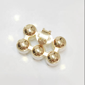 Ouro Metal cor liga com <span class=keywords><strong>6</strong></span> peça grande branco pérola sapato encantos clipes - Product Image 5