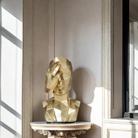 Sculpture en résine abstraite géométrique artistique visage, décoration murale et de table moderne nordique pour la maison, l'hôtel, le bureau, les mariages et les anniversaires