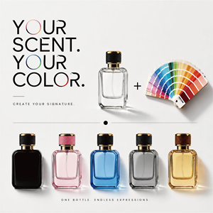 Elegante Flacone di Profumo Rotondo 30ml 50ml 100ml in Vetro con Confezione e Borsa - Product Image 5