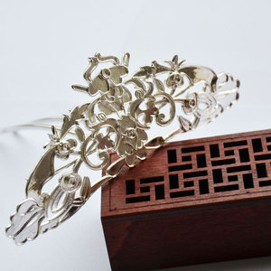 Couronne de cheveux plaquée or 125 mm, style antique, accessoire de mariage Hanfu - Product Image 4