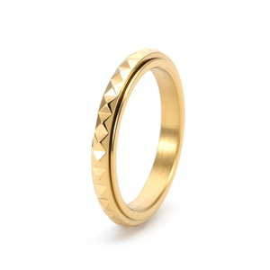 Trendy Stainless Steel Spinning <b>Fidget</b> <b>Ring</b> Natural Anxiety Jewelry for Children Adults for Engagement Parties Weddings Gifts - Product Image 2