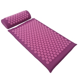 Nieuwe Eco Natuurlijke Groothandel Plastic Spikes Linnen Acupressuurmat en Kussenset Met Tas - Product Image 5