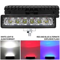 Fournisseur direct d'usine, barre lumineuse de travail LED 12V 24V, lumières clignotantes rouges et bleues, avant, 14 lentilles pour véhicules tout-terrain, SUV, VTT, camions 4x4