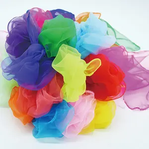 kids Customized size colorful professional cheap price 24 x 24 magic juggling scarfs for promotion