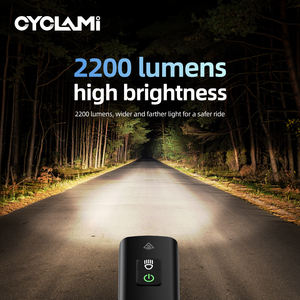 CYCLAMI Feu de vélo haute luminosité 2200 lumens, multifonction, rechargeable, <span class=keywords><strong>pour</strong></span> vélo de route, <span class=keywords><strong>VTT</strong></span>, éclairage avant - Product Image 5