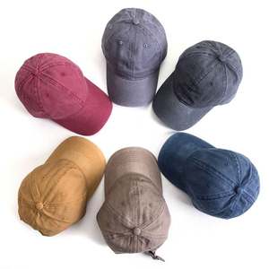 Wholesale Custom Bleached Plain <b>Dad</b> <b>Hats</b> Blank Unstructured Stone Washed Baseball Caps 100% Cotton Denim Unisex Outdoor - Product Image 2