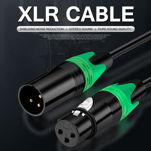 マイクミキサー用オーディオケーブルコード、ハイファイXLRコネクタ、マルチメディア3ピン6.0mmオス/メスオーディオケーブル、XLRケーブルオス-メス - Product Image 2