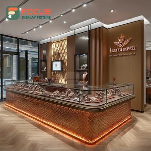 Vitrina de Exhibición de Joyería Personalizada de Alta Visibilidad, Fabricante de Vitrinas de Vidrio con Marco de Madera para Mostrador de Centro Comercial - Product Image 2