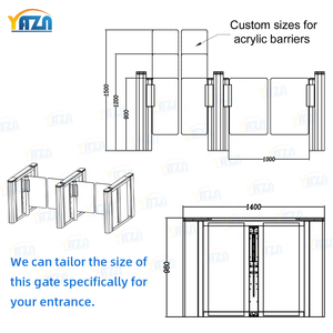 Barrera <span class=keywords><strong>de</strong></span> Alta Frecuencia 02s con Velocidad <span class=keywords><strong>de</strong></span> <span class=keywords><strong>Apertura</strong></span> Rápida, Marco Delgado <span class=keywords><strong>de</strong></span> 120 mm, Chasis <span class=keywords><strong>de</strong></span> 1400 mm para Estaciones <span class=keywords><strong>de</strong></span> <span class=keywords><strong>Metro</strong></span> Concurridas y Centros <span class=keywords><strong>de</strong></span> Transporte Público - Product Image 5