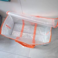 Bolsa de mudanza de almacenamiento de ropa y edredón translúcido extra grande, bolsa tejida de polipropileno PP