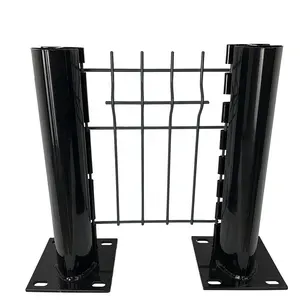 Panel pagar taman 3D persik tipe Pos kawat las bentuk persik tahan air 2M gerbang keamanan rumah pagar lengkung dekoratif