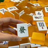 Juego de Mahjong Americano de Acrílico de Lujo Moderno, 144/166 Fichas, Profesional, Color Naranja Jelly, Bajo Pedido Mínimo