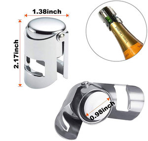 Premium acier inoxydable argent pétillant bouteille économiseur <span class=keywords><strong>bouchon</strong></span> Air serré liège scellant Silicone fermeture étanchéité Champagne <span class=keywords><strong>bouchon</strong></span> - Product Image 4