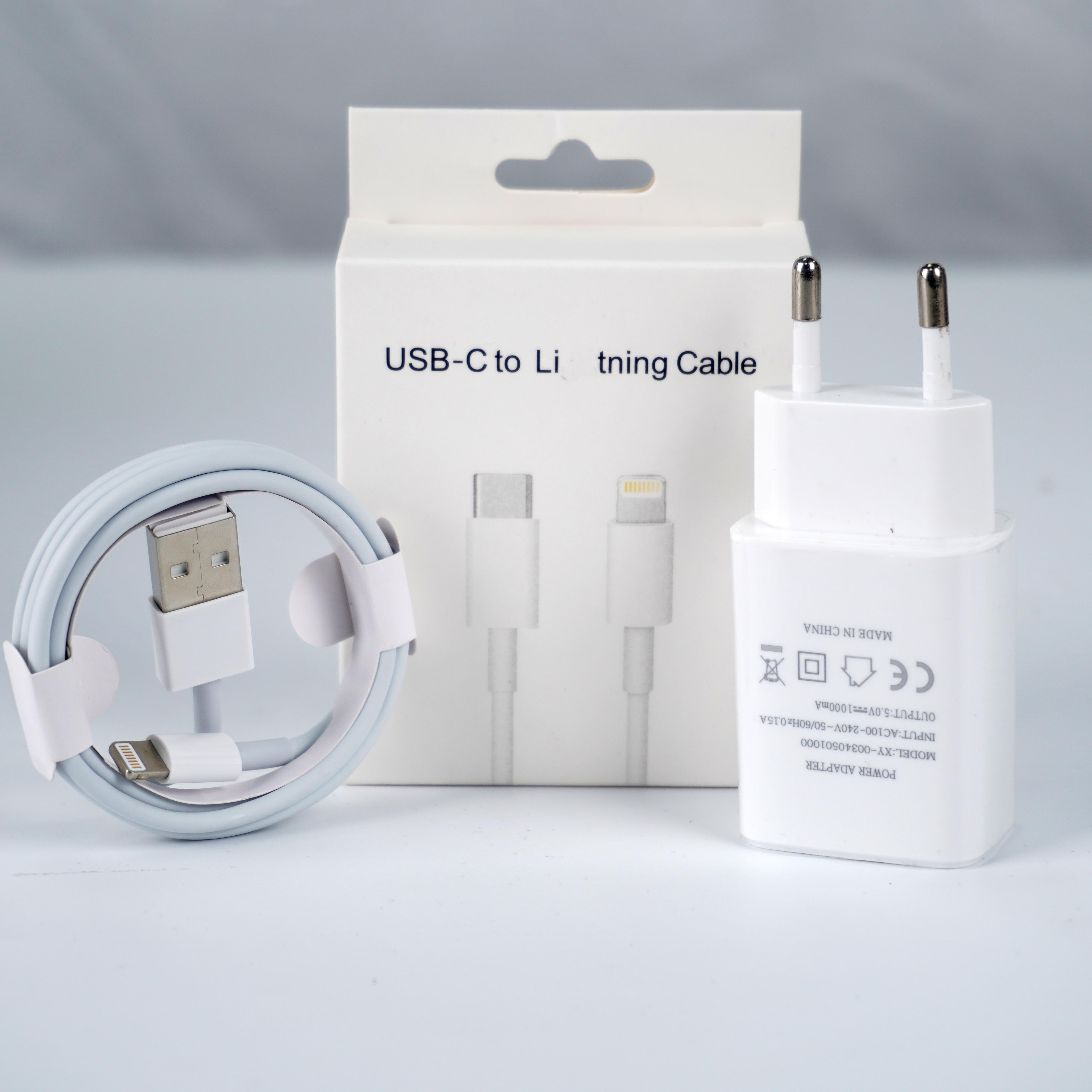 Original 1m 2m USB To Lighnting cable 2.4A Fast Charging Cable for iPhone 12 usb wall charger usb cable
