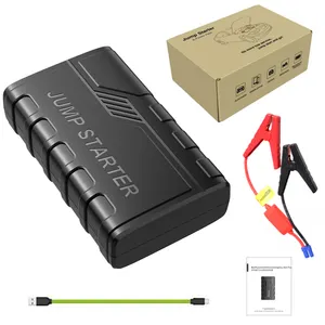 New arrivals 6000mah 12v car jump starter power bank, 600a portable auto battery booster with jumper cables