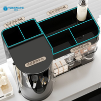 Boîte de rangement de maquillage multifonctionnelle rotative à plusieurs niveaux avec design gain de place, organiseur de maquillage deux-en-un