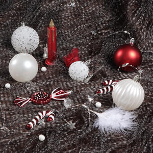 2025, superventas, 40 Uds., paquete cilíndrico de bolas de Navidad hechas a mano con formas surtidas para el hogar, árbol de Navidad y eventos festivos - Product Image 3