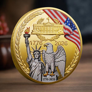 Moneda Conmemorativa del 250 Aniversario de los Estados Unidos, Moneda de Desafío Patriótica con el Águila de la Libertad |   Regalo Metálico Impreso a Color para Coleccionistas - Product Image 4