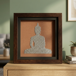 Marco de Fotos de Buda en Latón Plateado para Fiestas de Cumpleaños, Año Nuevo y Acción de Gracias - Product Image 3