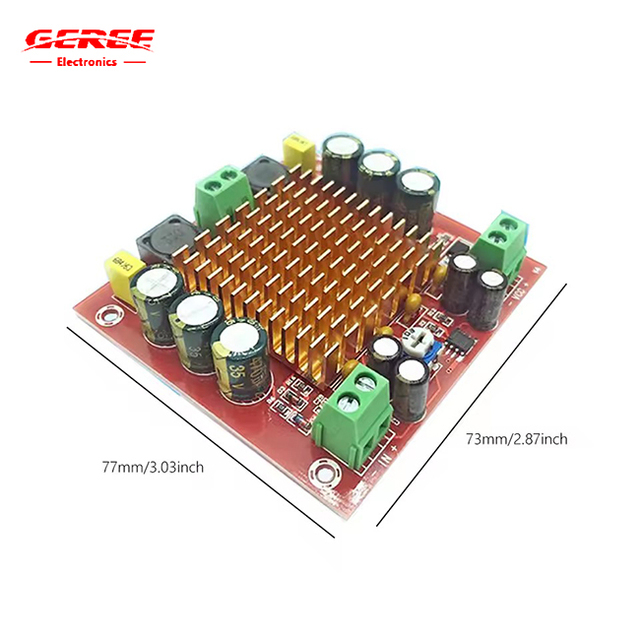 150 Watt Audio Digital Amplifier Board TPA3116d2 Amplifier Board Mono DC12~26V Professional Power Module M544 Radiator