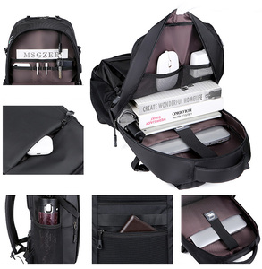 Custom Logo Waterproof Unisex National Style Business Anti Theft School USB Zipper <b>Black</b> Laptop Computer Bag Travel <b>Backpack</b> - Product Image 2