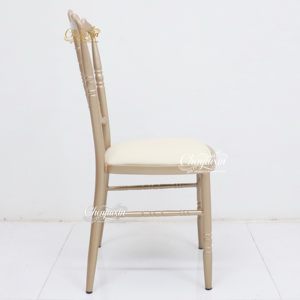 <span class=keywords><strong>Chaise</strong></span> Napoléon en métal doré champagne de luxe, personnalisée en usine, pour hôtels, mariages, événements et fêtes, vente en gros - Product Image 3