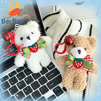 Porte-clés en peluche personnalisable en forme d'ours en peluche, rembourré en coton PP, du fabricant de jouets en peluche