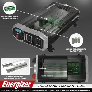 Energizer 1500W Modified Sine Wave Power Inverter 12v 110v Car Power Inverter For Off Grid