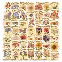 50pcs Plant Series Sticker For Pvc Waterproof Sticker Car Mobile Phone Laptop Notebook Water Bottle Stickers