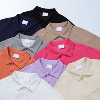 Polo unisexe décontracté minimaliste 230 g/m² en coton piqué respirant, col à revers, manches courtes, personnalisable avec logo, haut basique