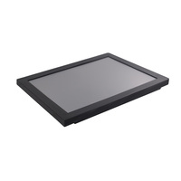 Monitor de Computadora de 15 Pulgadas con Pantalla Táctil Capacitiva 4:3, Soporte de Pared, Carcasa Metálica, Interfaces DVI/USB, Color Negro, para Uso Comercial