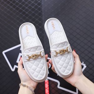 <span class=keywords><strong>Sandales</strong></span> plates tendance en PVC pour femmes, style italien, confortables et respirantes, chaussures de plage été 2014 - Product Image 5