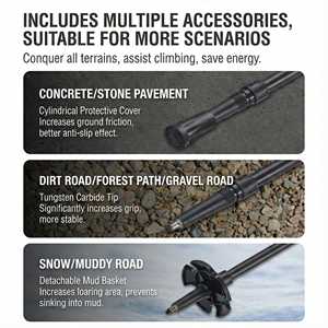 <span class=keywords><strong>Bastones</strong></span> <span class=keywords><strong>de</strong></span> Trekking <span class=keywords><strong>Plegables</strong></span> Ultraligeros <span class=keywords><strong>de</strong></span> Aluminio 7075 <span class=keywords><strong>de</strong></span> 3 Secciones, Bastón <span class=keywords><strong>de</strong></span> Senderismo con Longitud Ajustable <span class=keywords><strong>de</strong></span> 135 cm, Bloqueo Externo <span class=keywords><strong>de</strong></span> Carbono y Tungsteno - Product Image 6