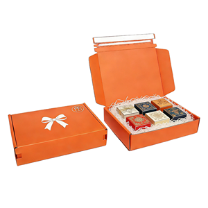 Mailing Envelope Box with Tear Strip Self-Sealing Function Matt <b>Lamination</b> Embossing Recyclable Rigid Kraft Corrugated Packaging - Product Image 1