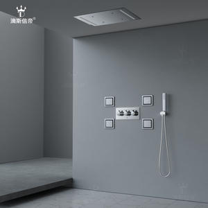 Ensemble de douche LED Dipsidai 500x360mm, montage mural, installation encastrée au plafond, effet pluie, massage, contrôle de la température - Product Image 3